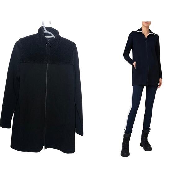 Akris Punto Cardigan Milano Knit with Curly Faux Fur Joke...